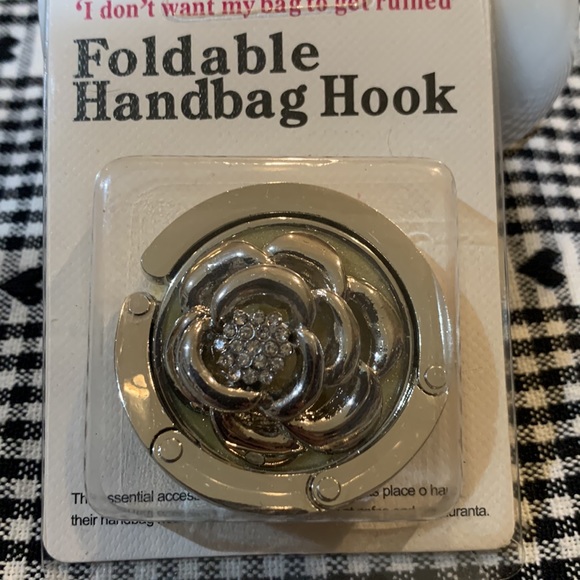 Foldable Handbag Hook with crystals - Picture 4 of 5